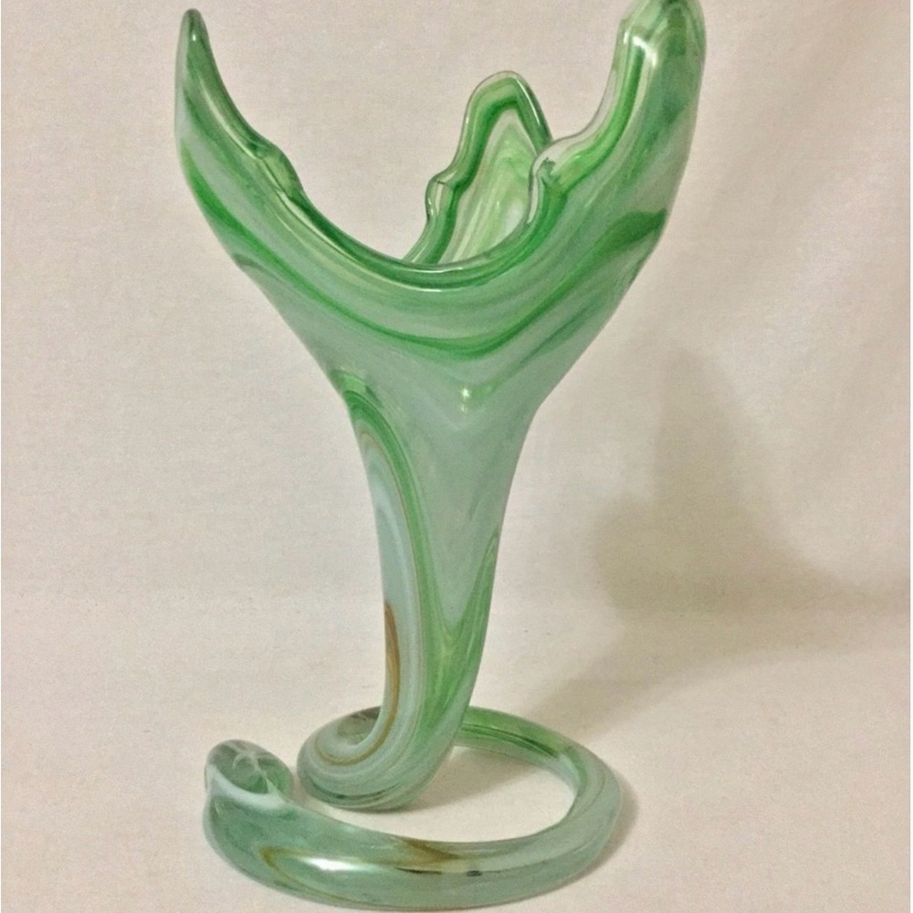 Unique Bargains Green Glass Art Sculpture